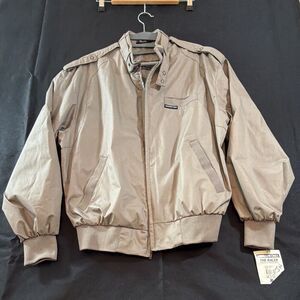 NWT Vintage 80s Members Only The Racer Jacket Men M Khaki Tan Bomber Deadstock